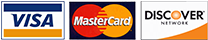 We accept Visa, MasterCard and Discover